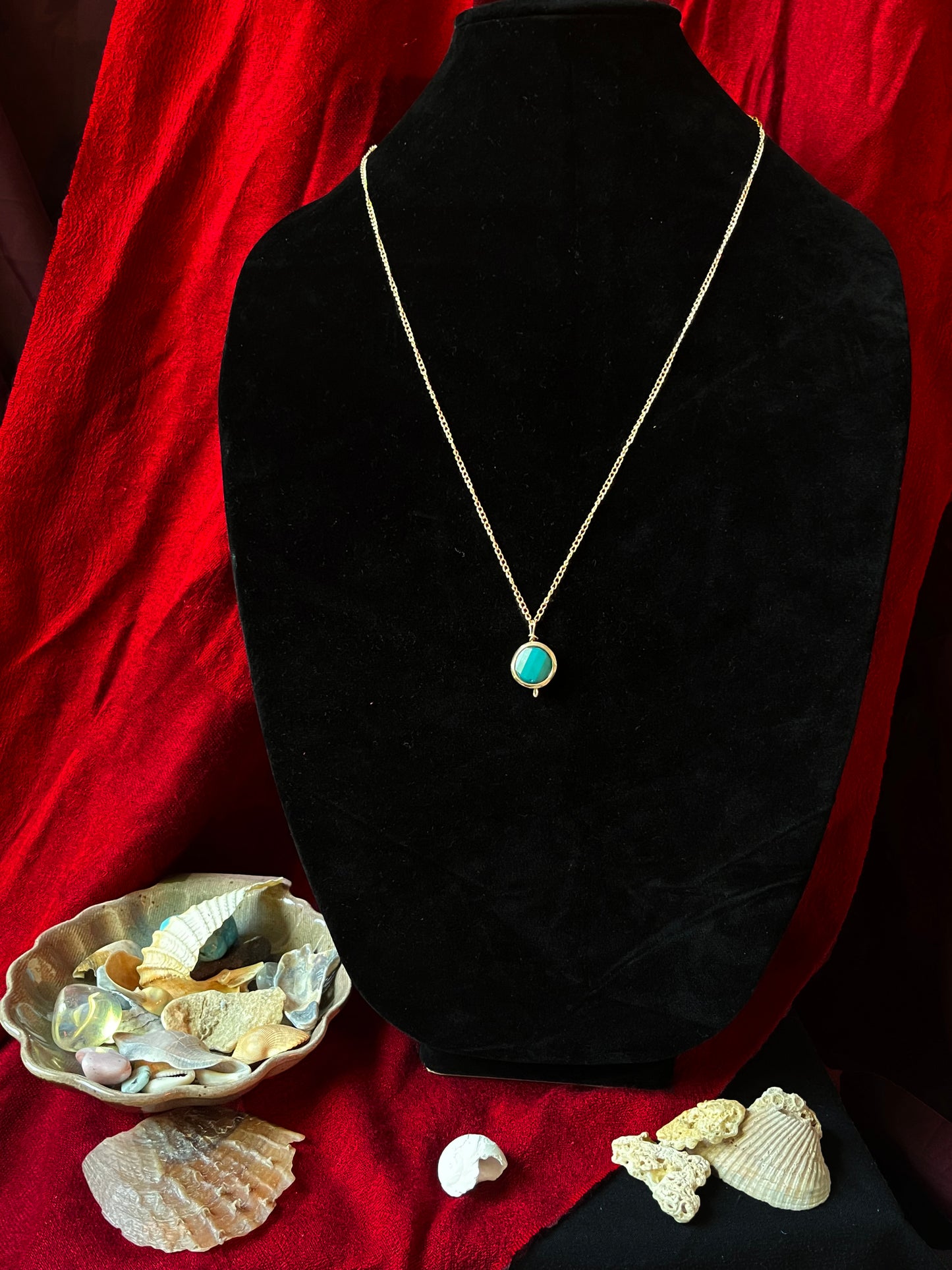 Teal Pendent Necklace